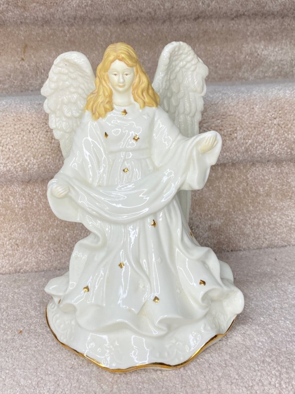 Vtg Ceramic Angel Plays "Silent Night " Gift